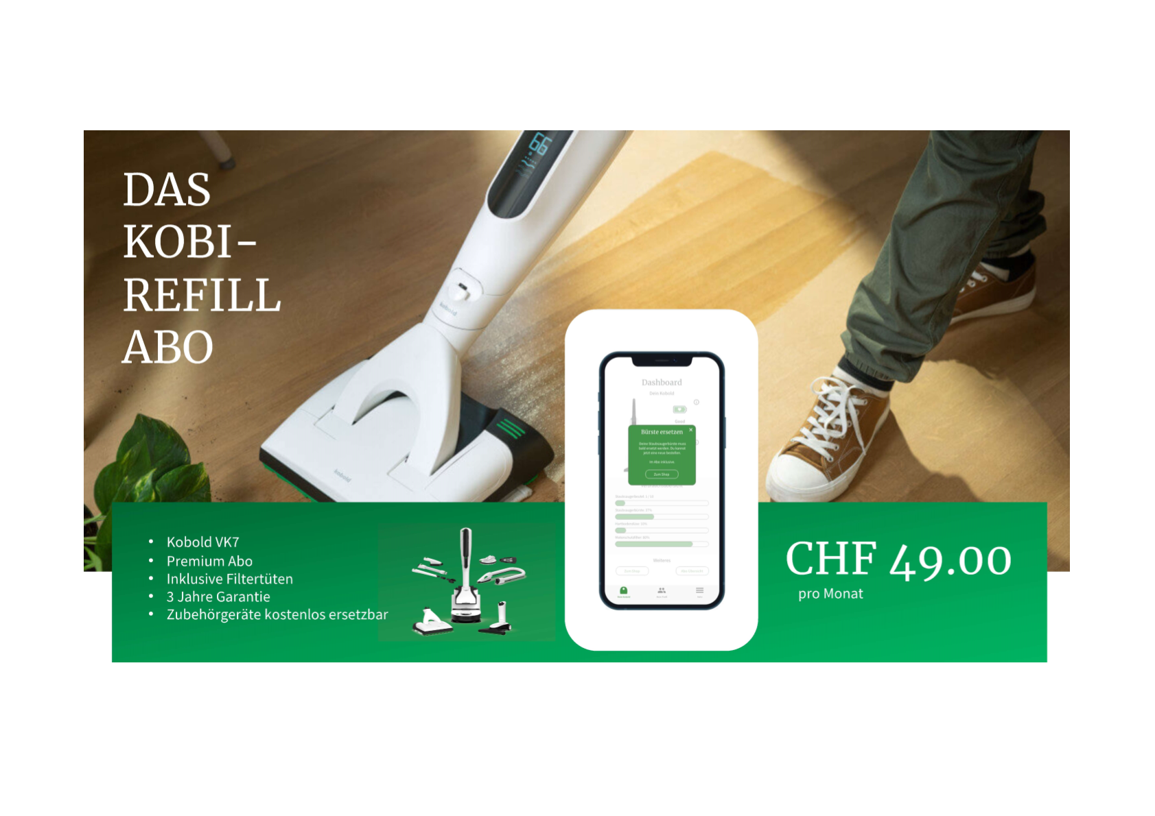 Kobi-Refill - Die Refill Funktion für deinen Staubsauger in einem all-inclusive-Abo-Modell