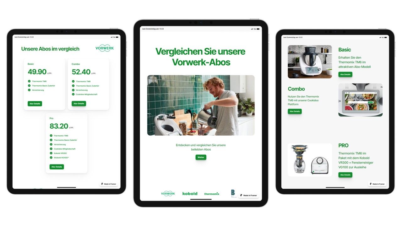 Vorwerk für Alle! Thermomix und Kobold im attraktiven  Abo-Modell
