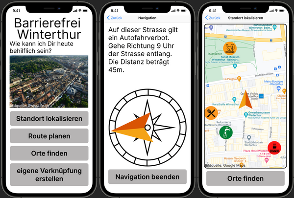 Barrierefrei Winterthur - Ein Bewegungsassistent für die Stadt Winterthur