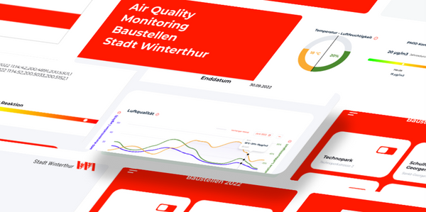 Air Quality Monitoring Baustellen Stadt Winterthur anhand der Qu-Air Applikation